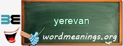 WordMeaning blackboard for yerevan